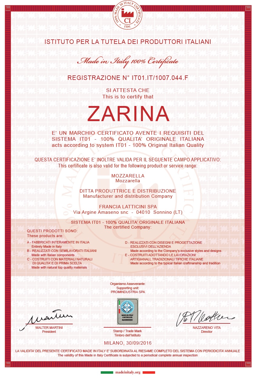 zarina 100% made in Italy 2016 FRANCIA LATTICINI.jpg