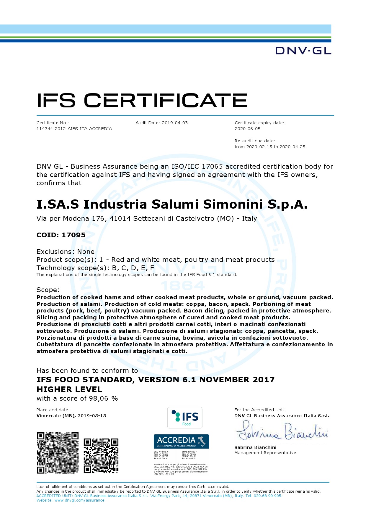 Certificato IFS 2019 ISAS-1.jpg